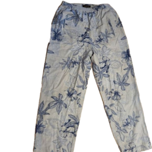 Jacques Ruc floral print linen pant.